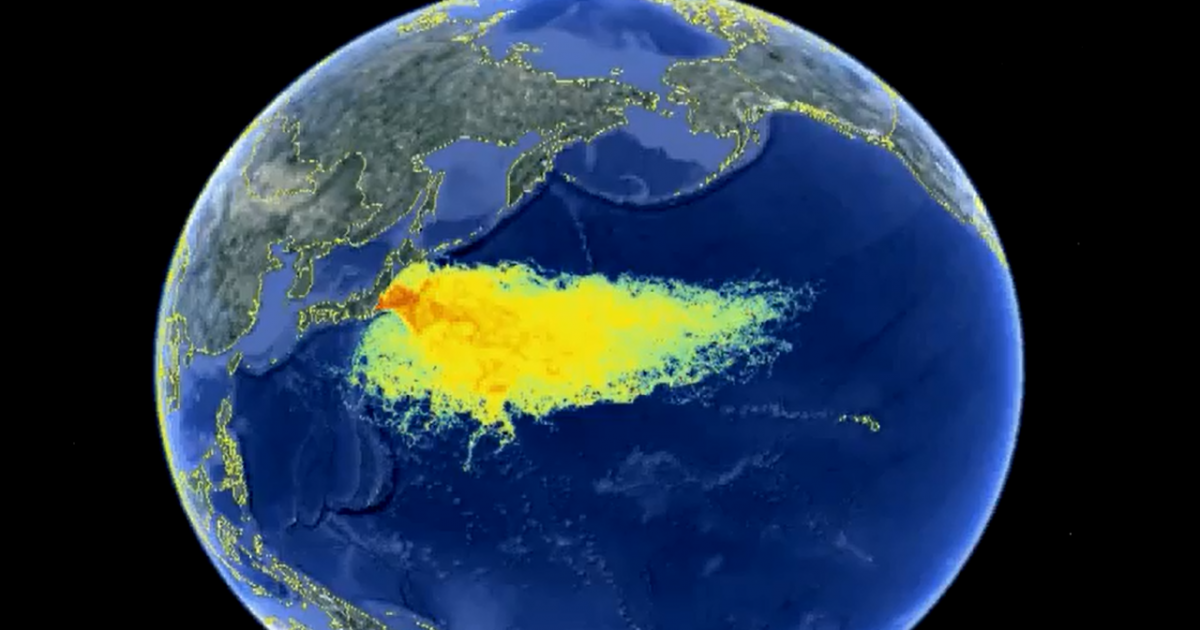 Fukushima radiation moving in seawater across Pacific Ocean, according